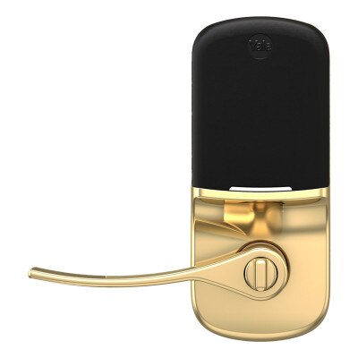 Yale Assure Touchscreen Keypad Lever Lock, Standalone (No Smart Module), Bright Brass